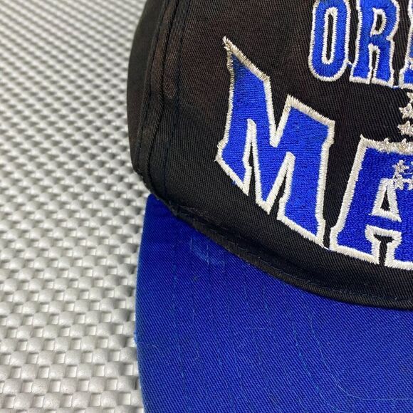 Vintage Grossman NBA 90's Orlando Magic Hat Black Blue Logo Snap Back - Picture 5 of 12